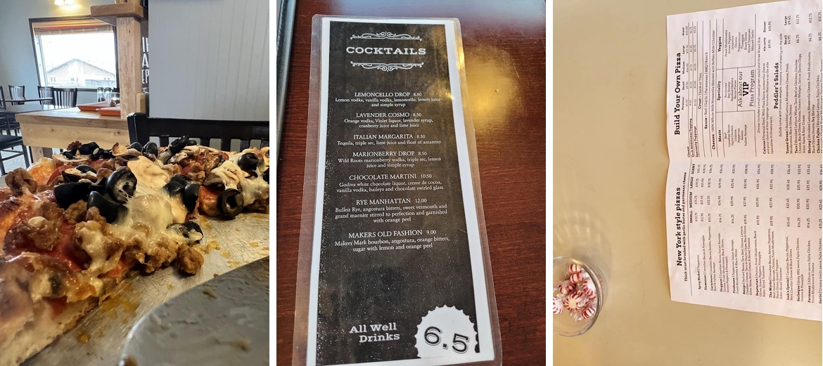 Pizza Peddler Menu